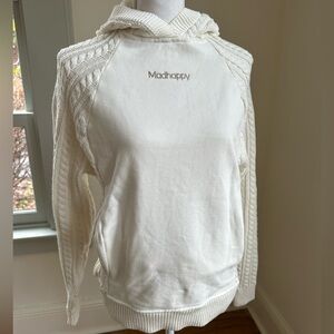 MADHAPPY Cream Cable Hoodie size Small